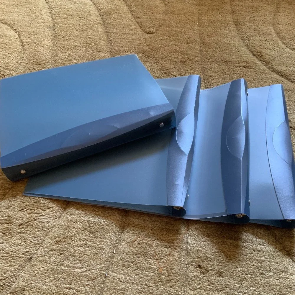 World Wide Plastic Blue Binders - set of 4